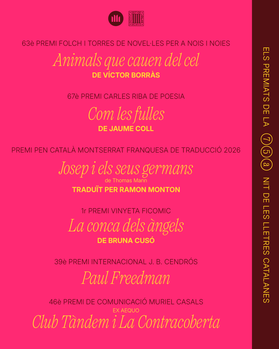 75a Nit de les Lletres Catalanes - Nit de Gala