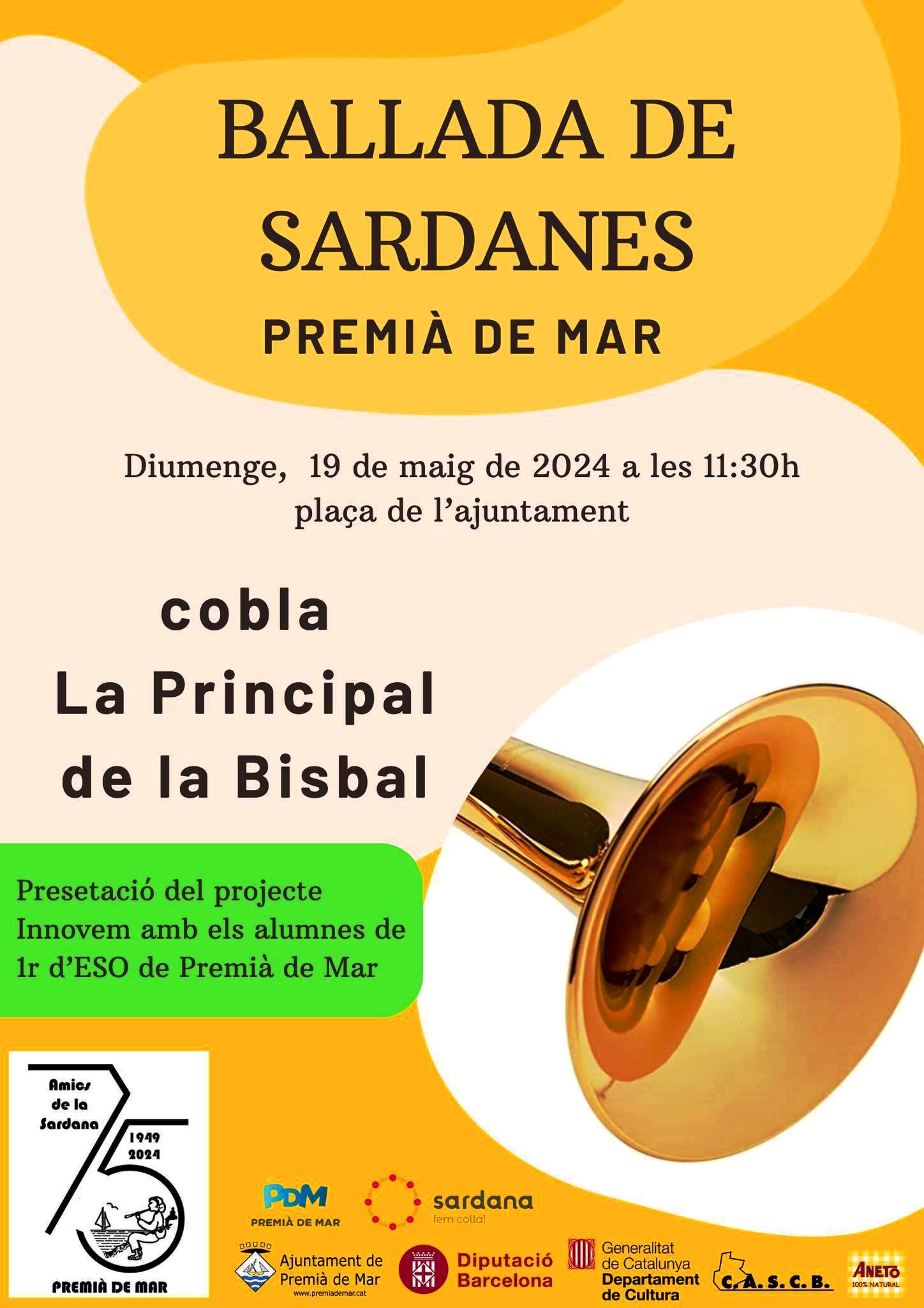 75 anys dels Amics de la Sardana de Premia de Mar - cartell