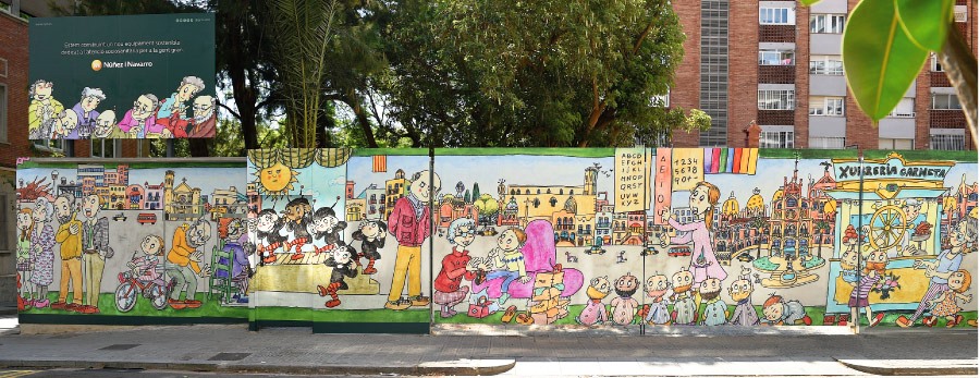 Art urba  a Barcelona i el mur de Pilarin Bayes