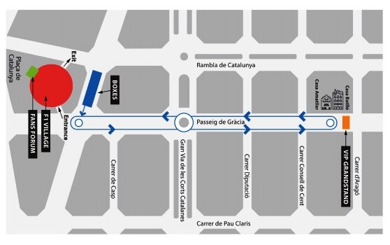 Barcelona avui rugeix Formula 1 a Passeig de Gràcia