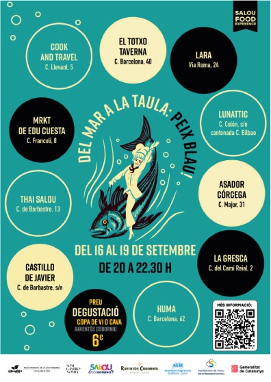 Del mar a taula: peix blau - cartell de les jornades gastronòmiques Salou