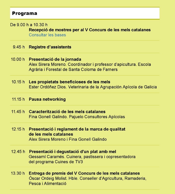 Dia Mundial de les Abelles 2025 -programa