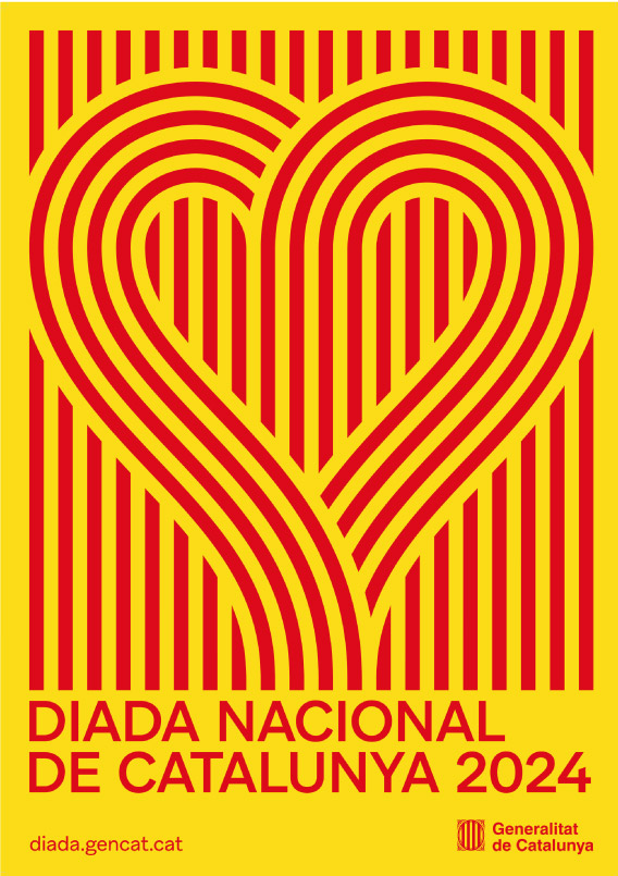 Diada de Catalunya 2024, se celebra en el món - cartell