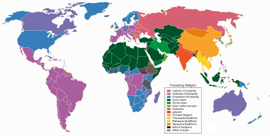 El Món de les Religions - mapa