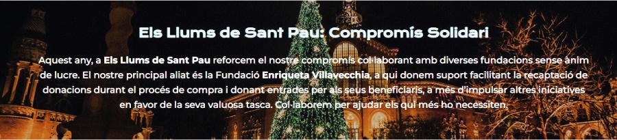 Els Llums de Sant Pau, un viatge màgic de Nadal a Barcelona