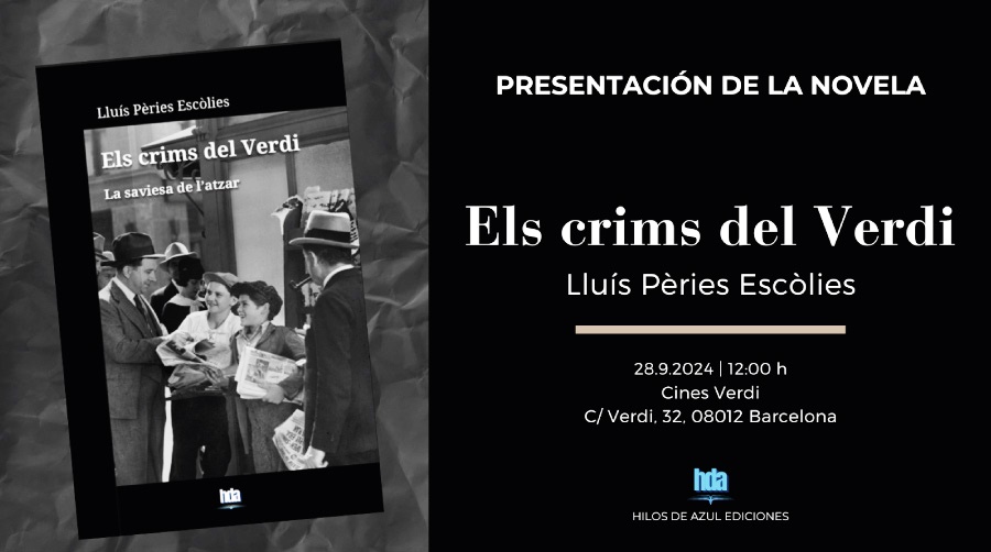 Els crims del Verdi - invitacion presentación de Barcelona