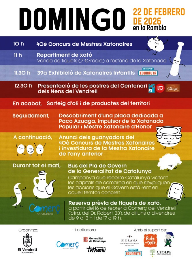 Xatonada del Vendrell 2026 programa es