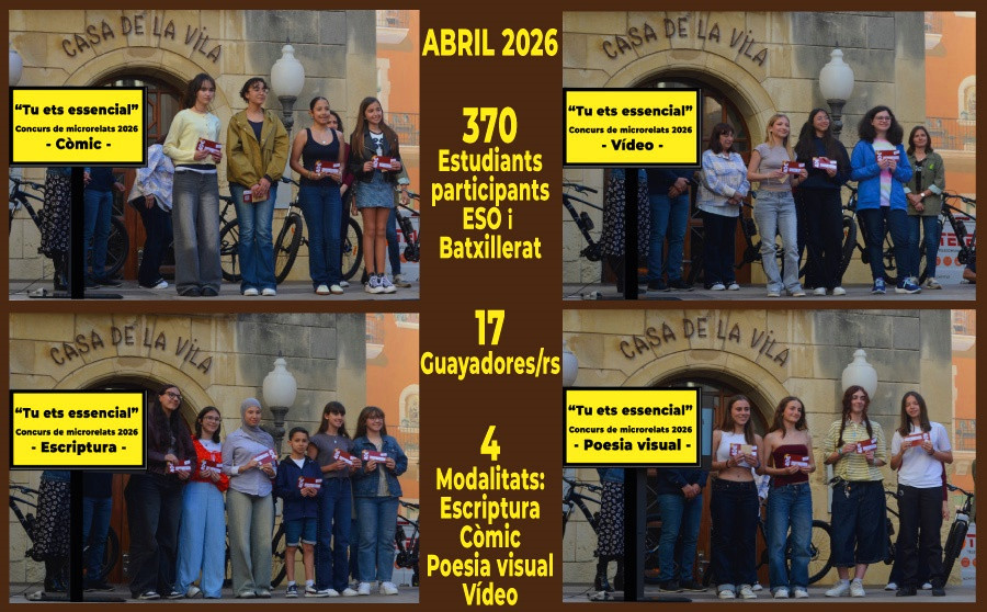 “Tu ets essencial”: 17 ganadoras/es de ESO y bachillerato