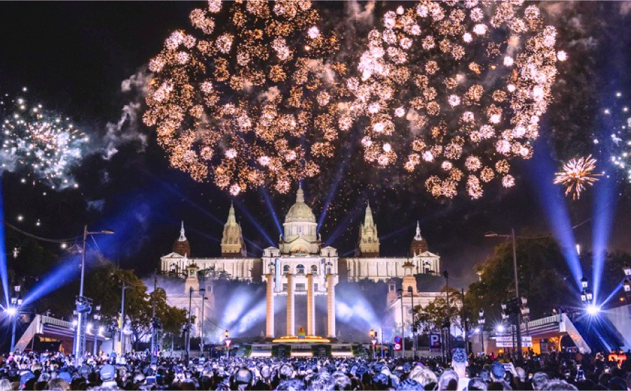 El Piromusical cierra las fiestas de la Mercè 2025