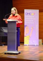 Hble. Sra. Eva Menor, consellera d'Igualtat i Feminisme - 2a. Olimpíada Matemàtica Catalana Femenina